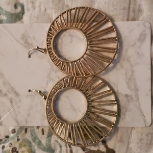 Gold design earrings